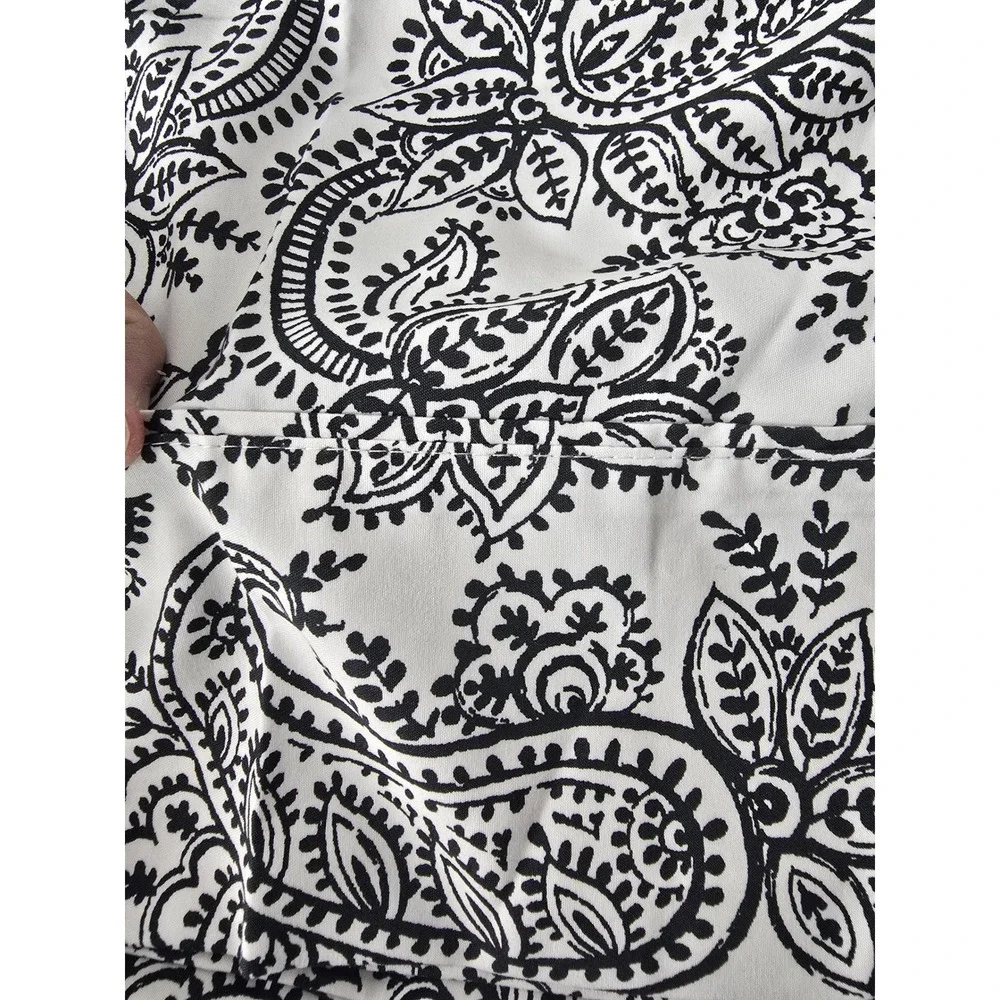 Charisma Sheet Set Cal King Black White Paisley Flat Sheet Microfiber Bedding